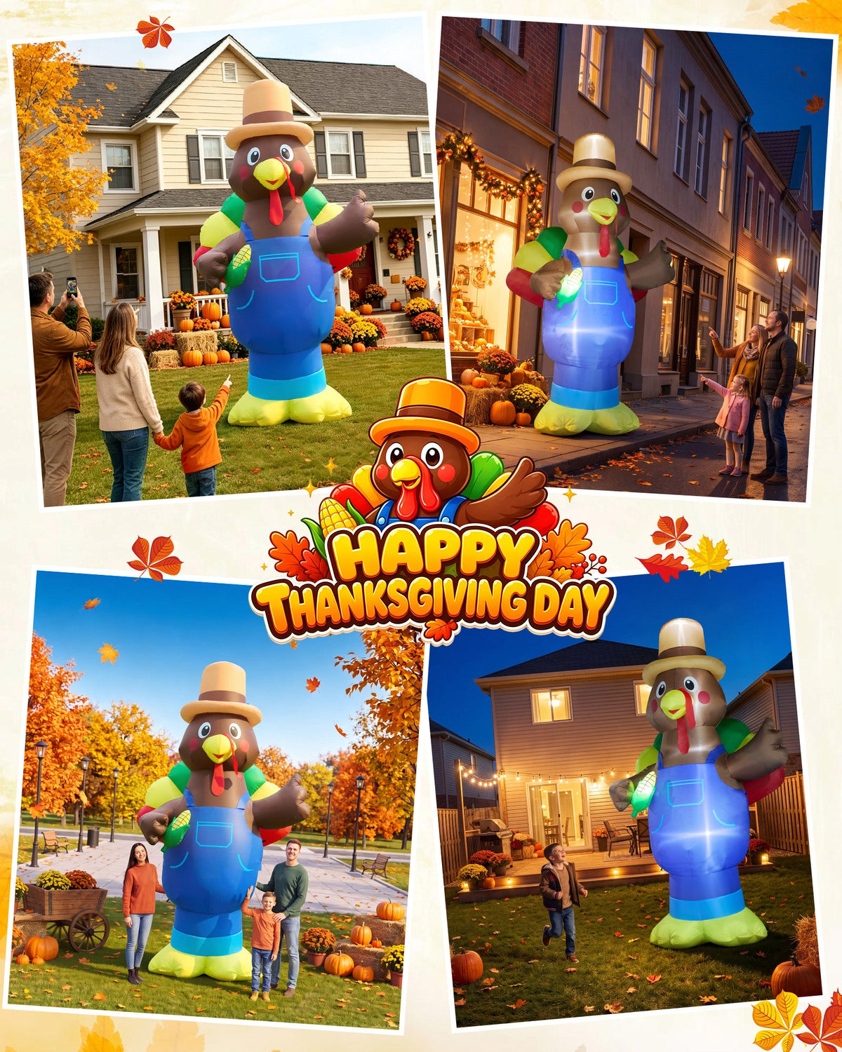 Giant Farmer Turkey Inflatable