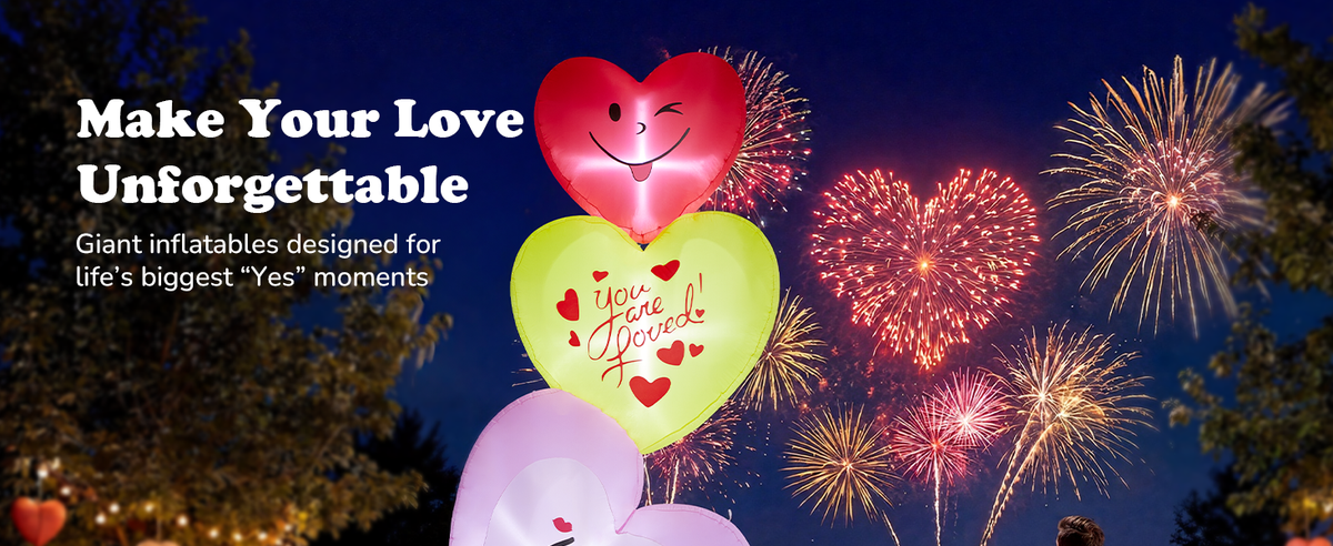 Giant Hearts & Ring Box Inflatable