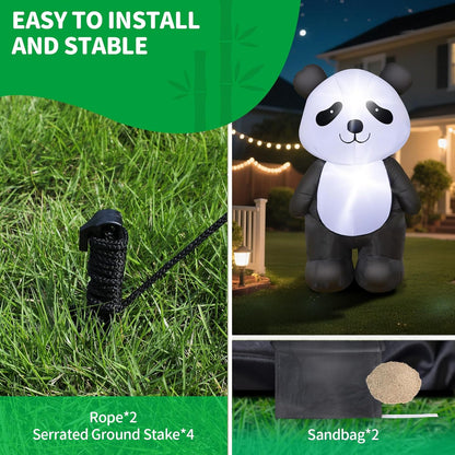 Holiday Panda Inflatable