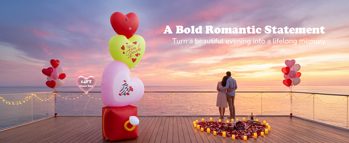 Giant Hearts & Ring Box Inflatable