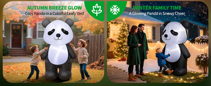 Holiday Panda Inflatable