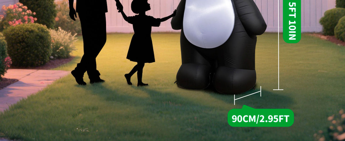Holiday Panda Inflatable