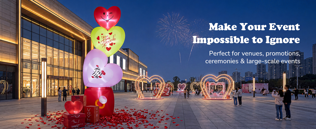 Giant Hearts & Ring Box Inflatable