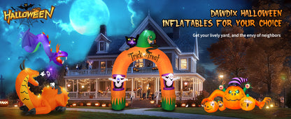 Halloween Ghost & Cat Archway Inflatable