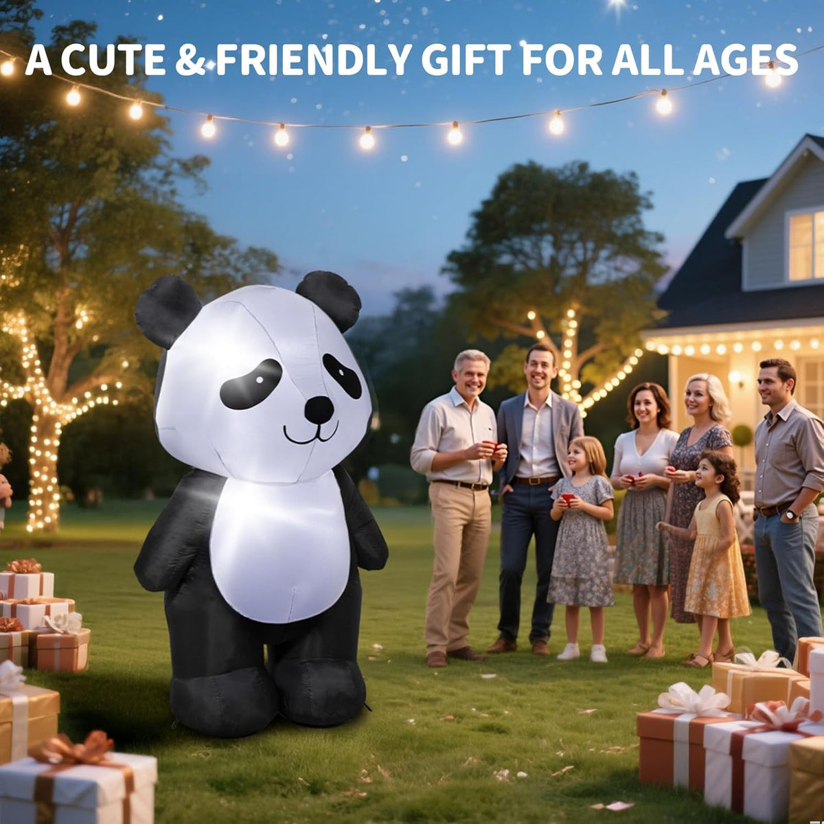 Holiday Panda Inflatable