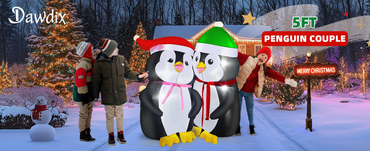 Lovers Penguins Inflatable