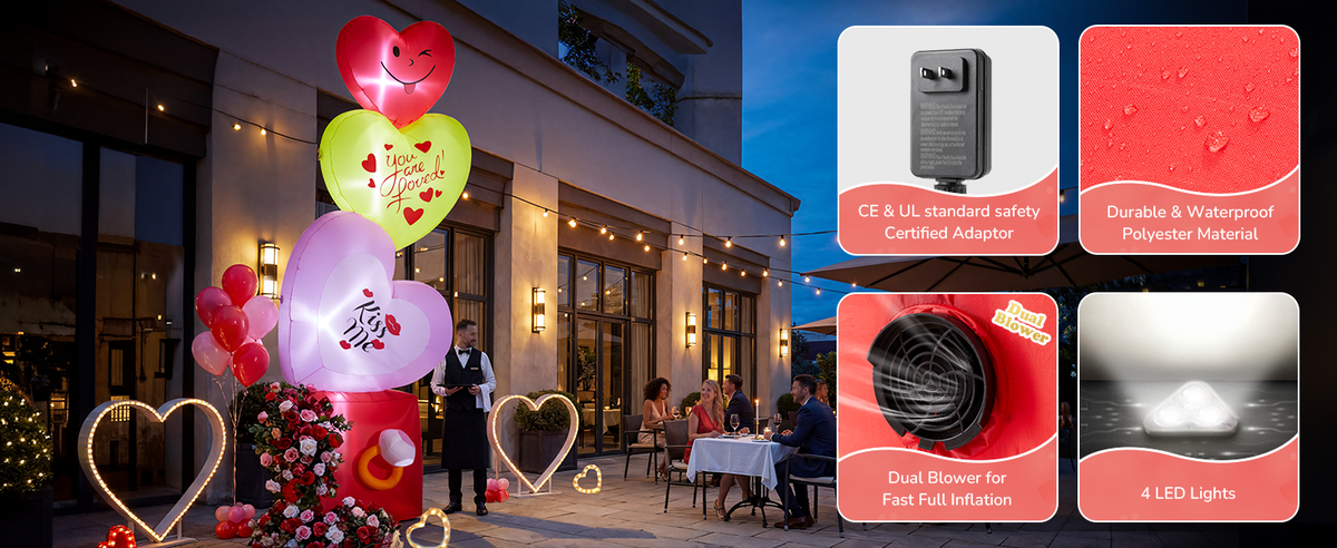 Giant Hearts & Ring Box Inflatable