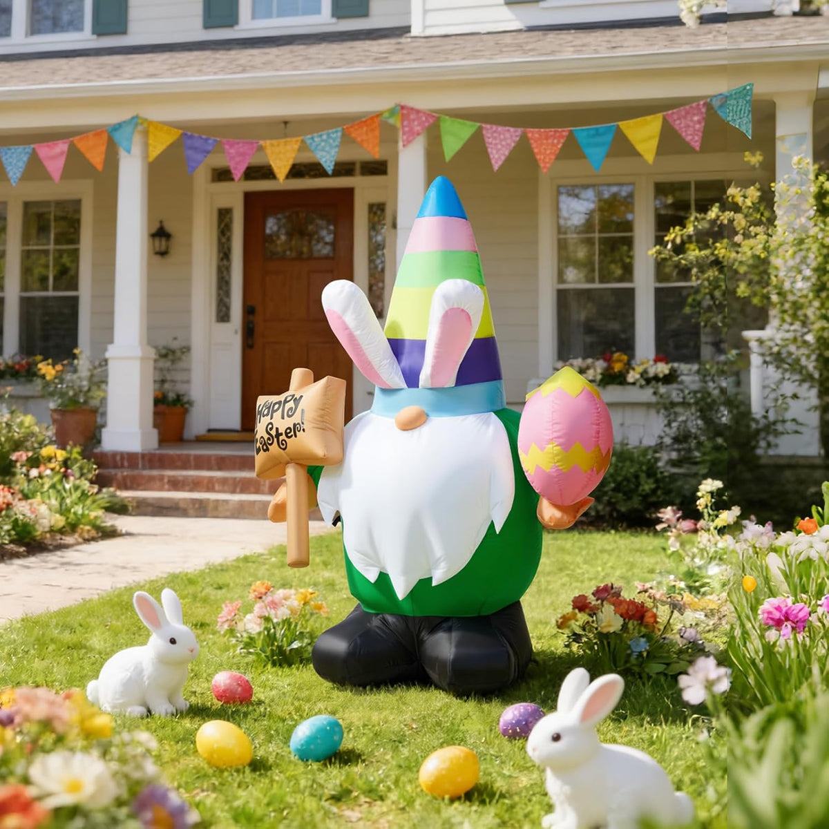 Easter Rabbit Gnome Inflatable