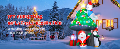 Christmas Mushroom House Inflatable