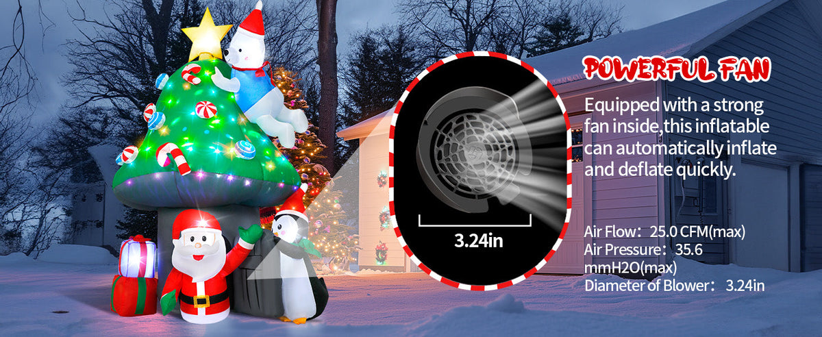 Christmas Mushroom House Inflatable