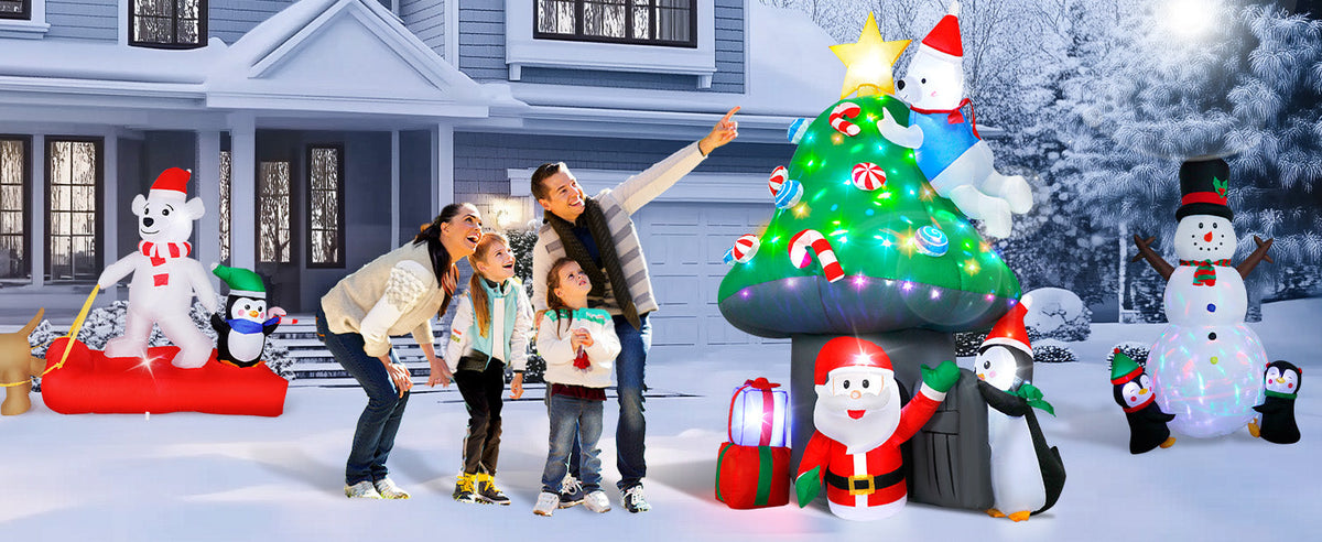 Christmas Mushroom House Inflatable