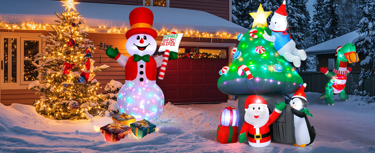 Christmas Mushroom House Inflatable