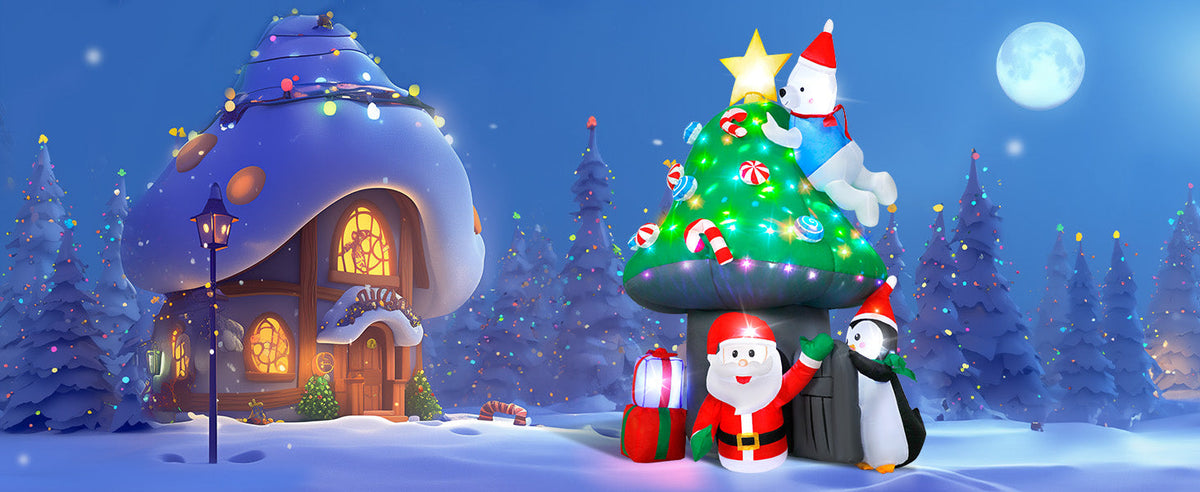 Christmas Mushroom House Inflatable