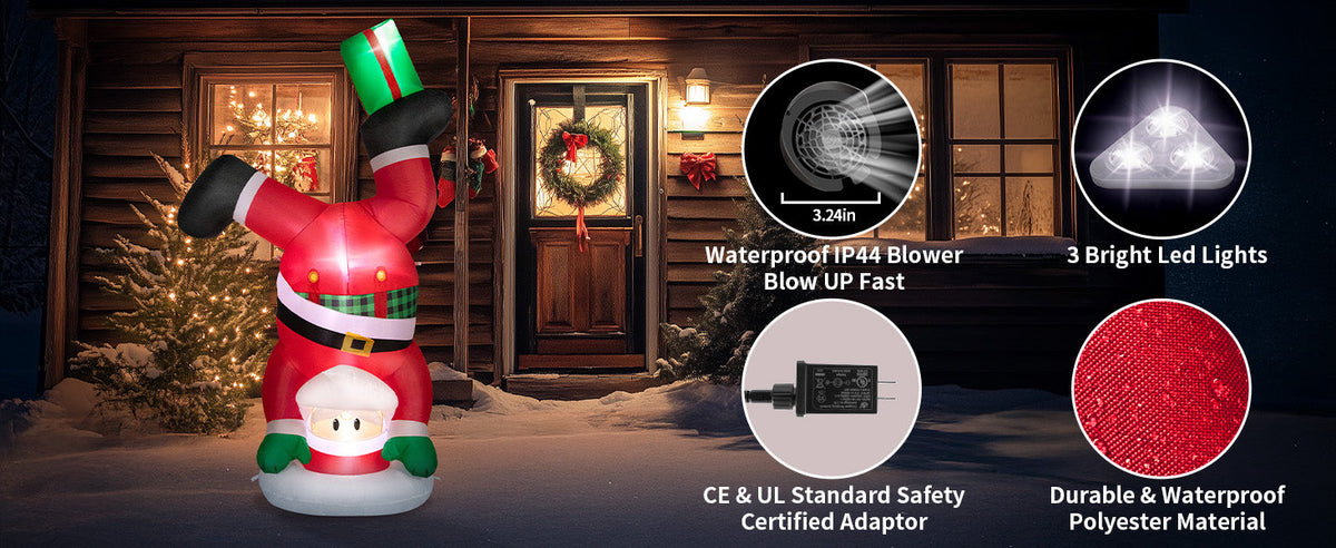 Handstand Santa Inflatable