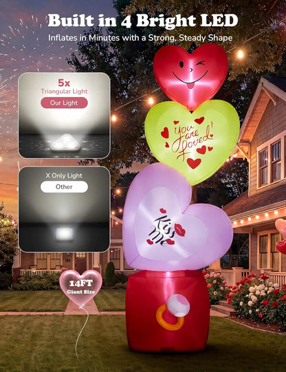Giant Hearts & Ring Box Inflatable