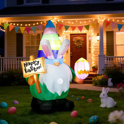 Easter Rabbit Gnome Inflatable