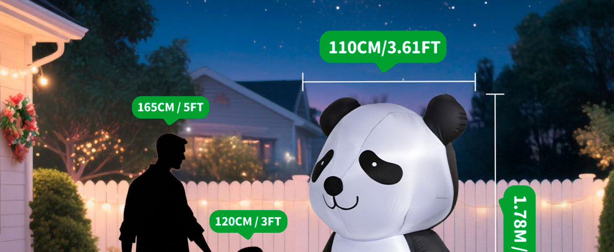 Holiday Panda Inflatable