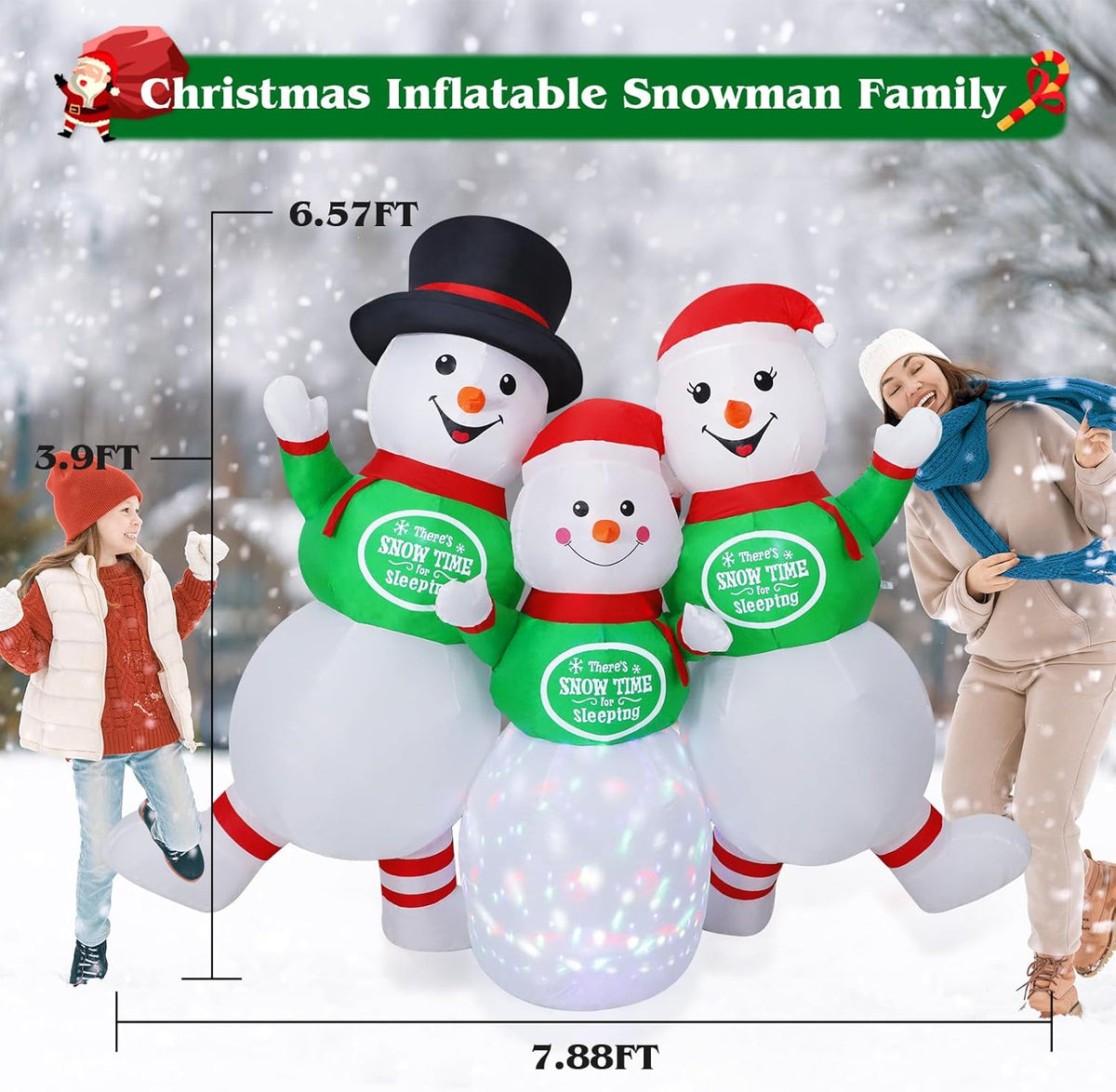 Snowman Family Inflatable