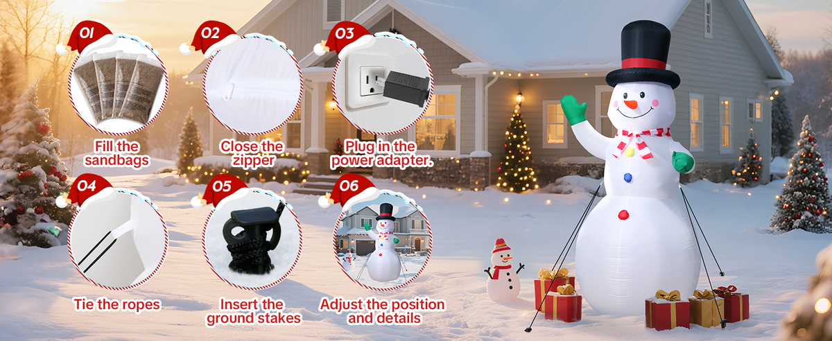 Motion Sensor Snowman Inflatable
