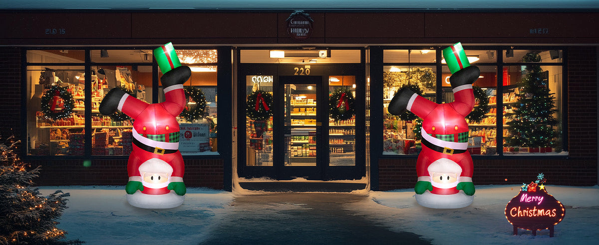 Handstand Santa Inflatable