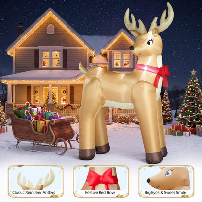 Giant Golden Reindeer Inflatable