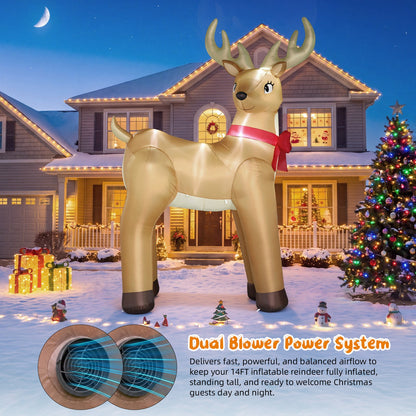 Giant Golden Reindeer Inflatable