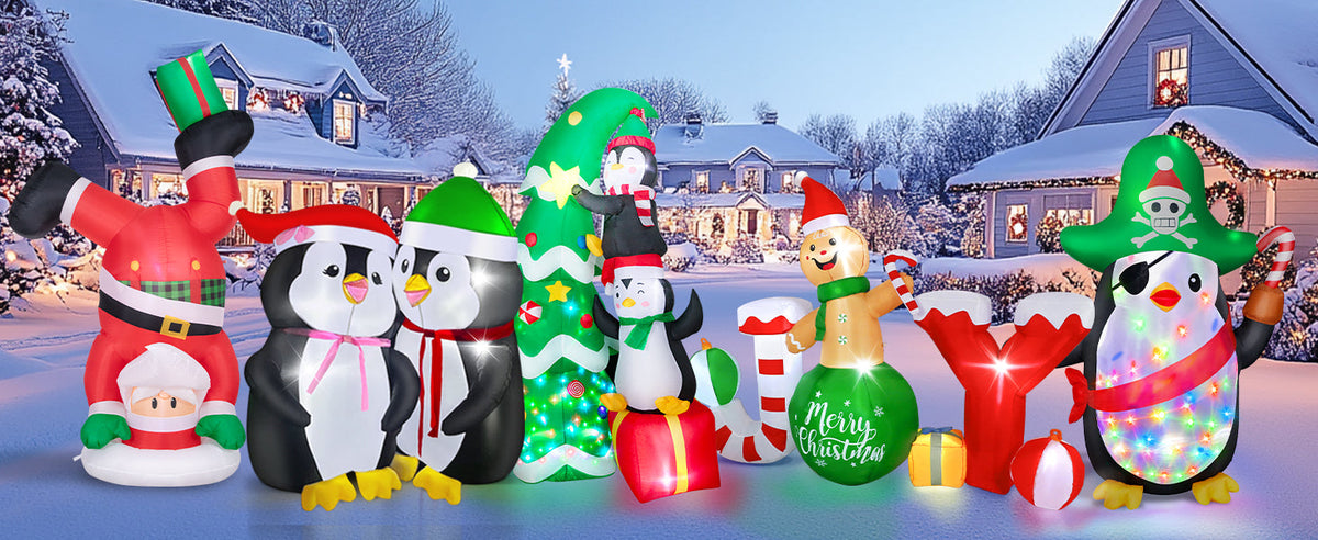Handstand Santa Inflatable