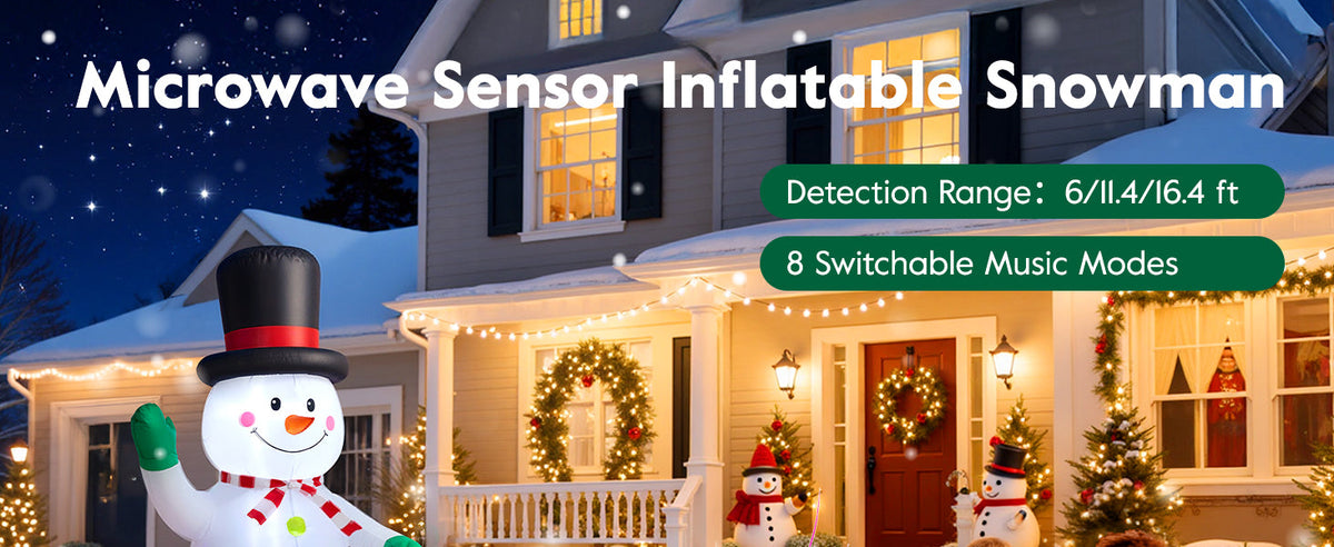 Motion Sensor Snowman Inflatable