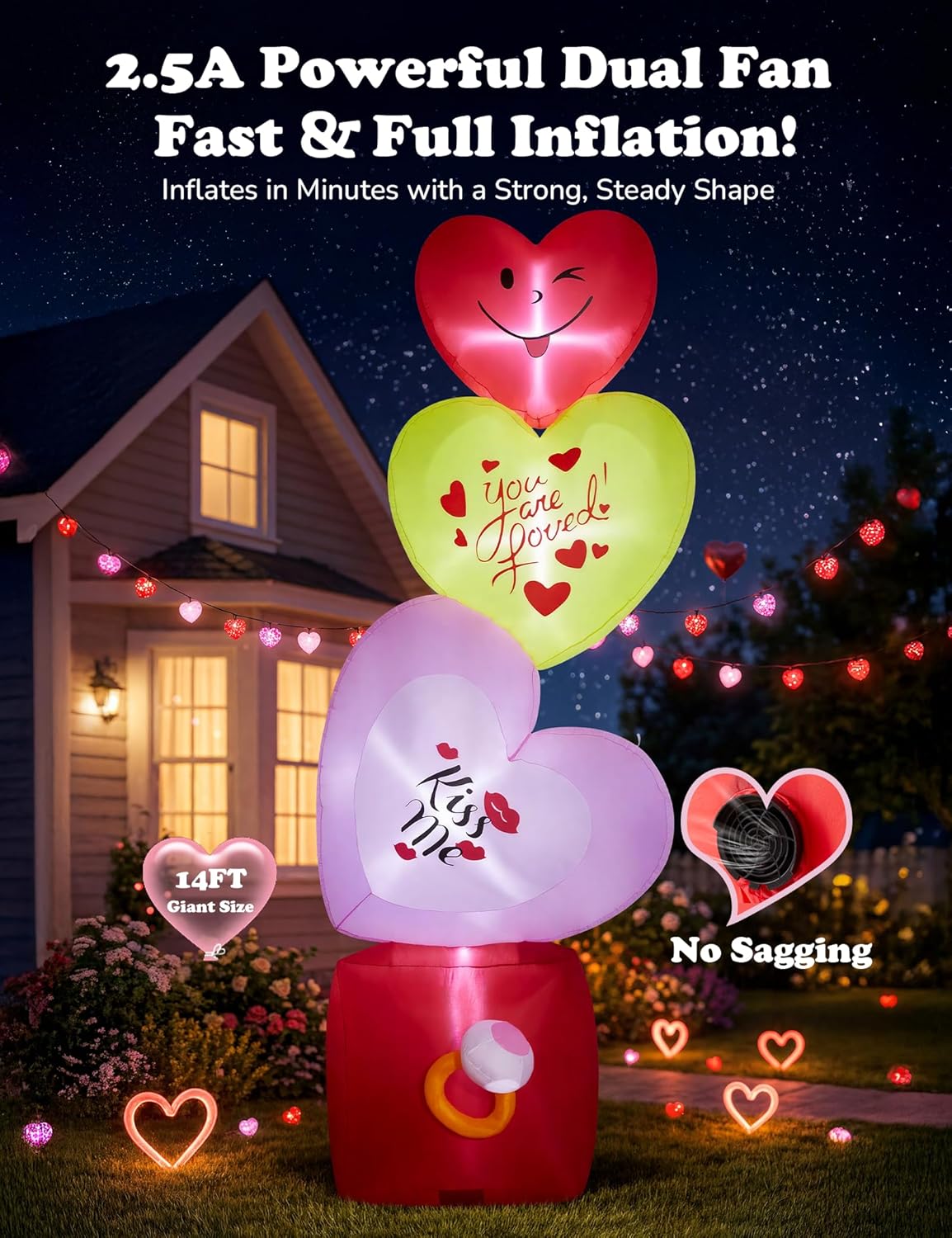 Giant Hearts & Ring Box Inflatable