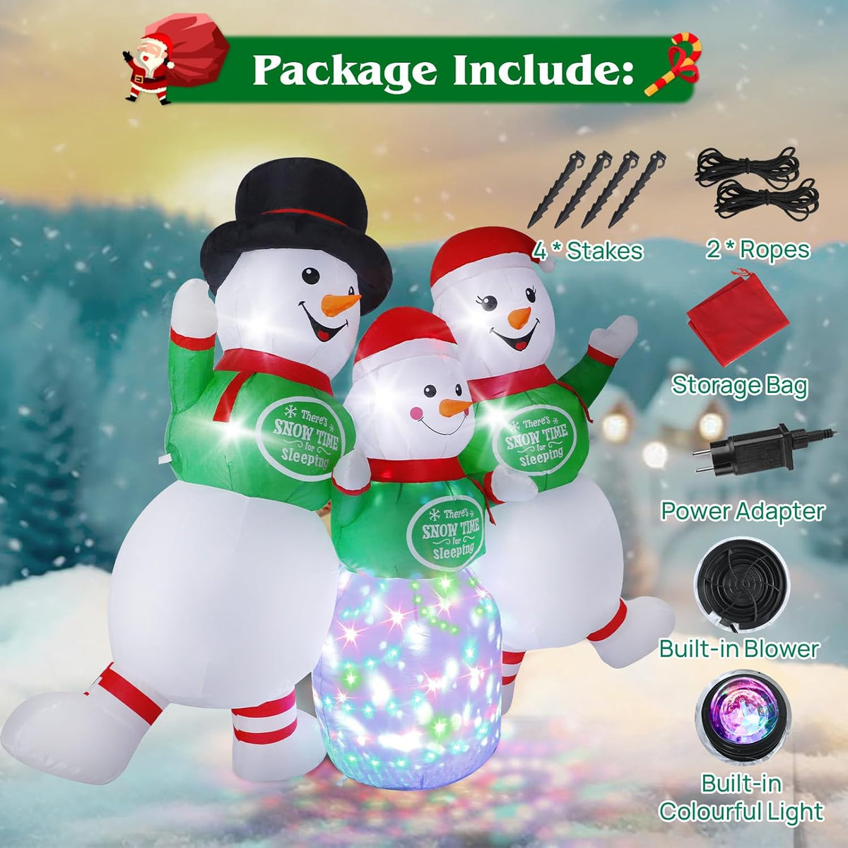 Snowman Family Inflatable