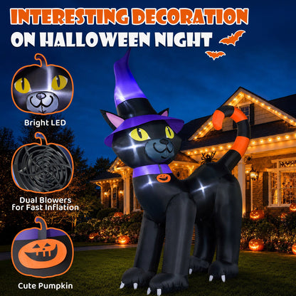 Giant Black Cat Witch Hat Inflatable