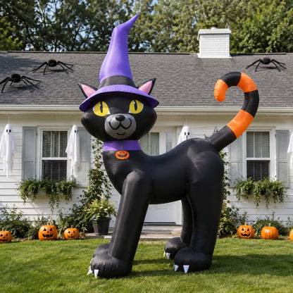 Giant Black Cat Witch Hat Inflatable