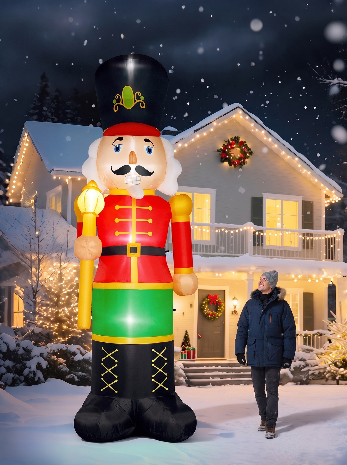 Giant Nutcracker Soldier Inflatable, A Guard at Your Door