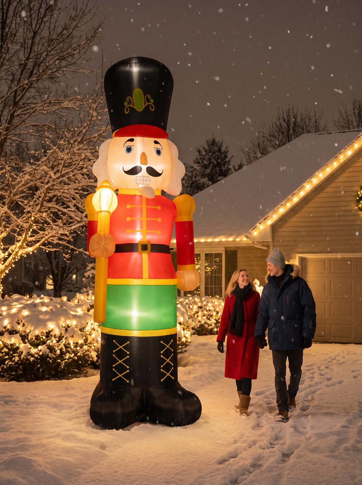 Giant Nutcracker Soldier Inflatable, Better as a Pair
