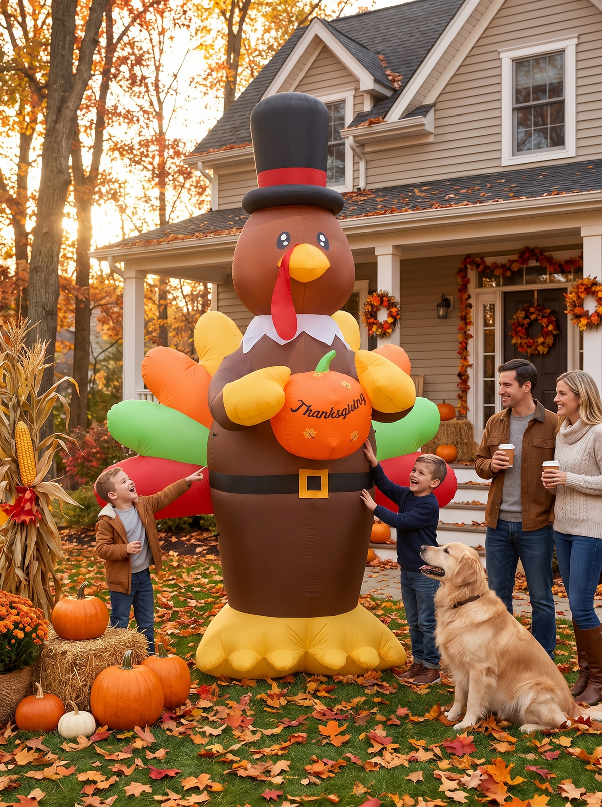 Giant Pilgrim Turkey Inflatable, A Harvest Celebration
