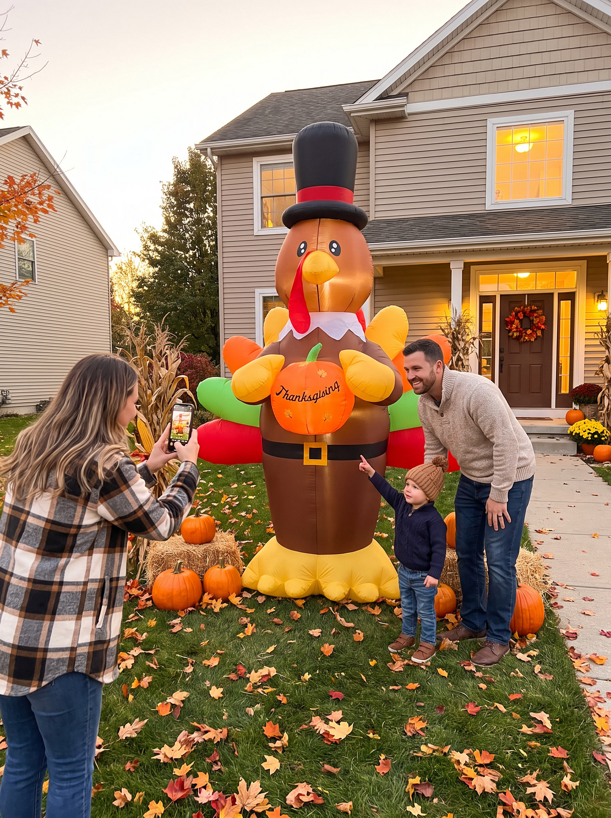 Giant Pilgrim Turkey Inflatable, The Talk of the Neighborhood