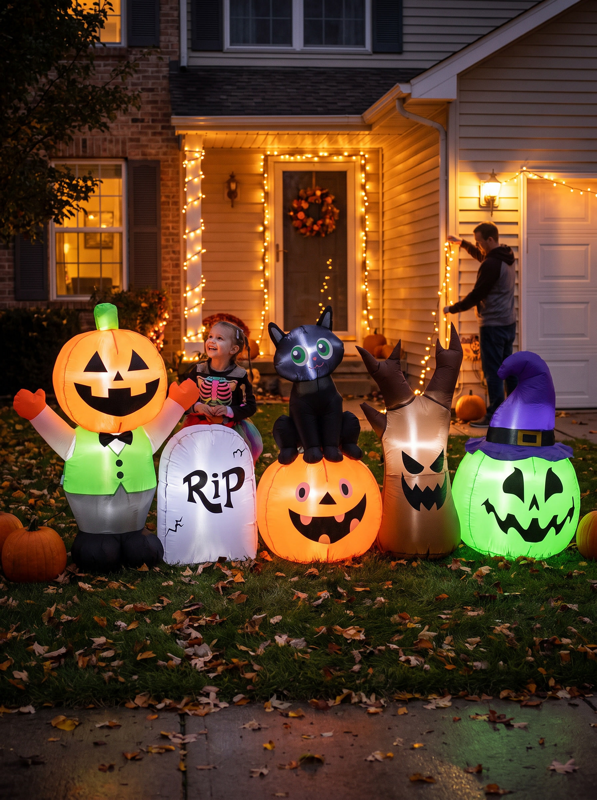 Pumpkin & Black Cat Inflatable, The One Big Thing
