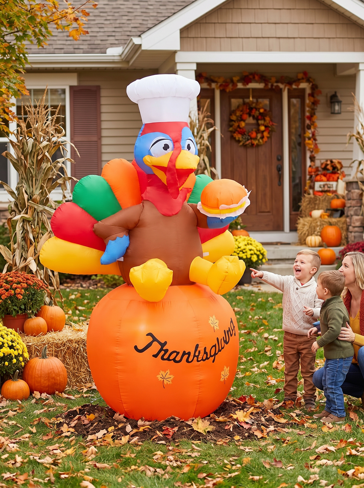 Chef Turkey Inflatable, A Turkey With a Twist