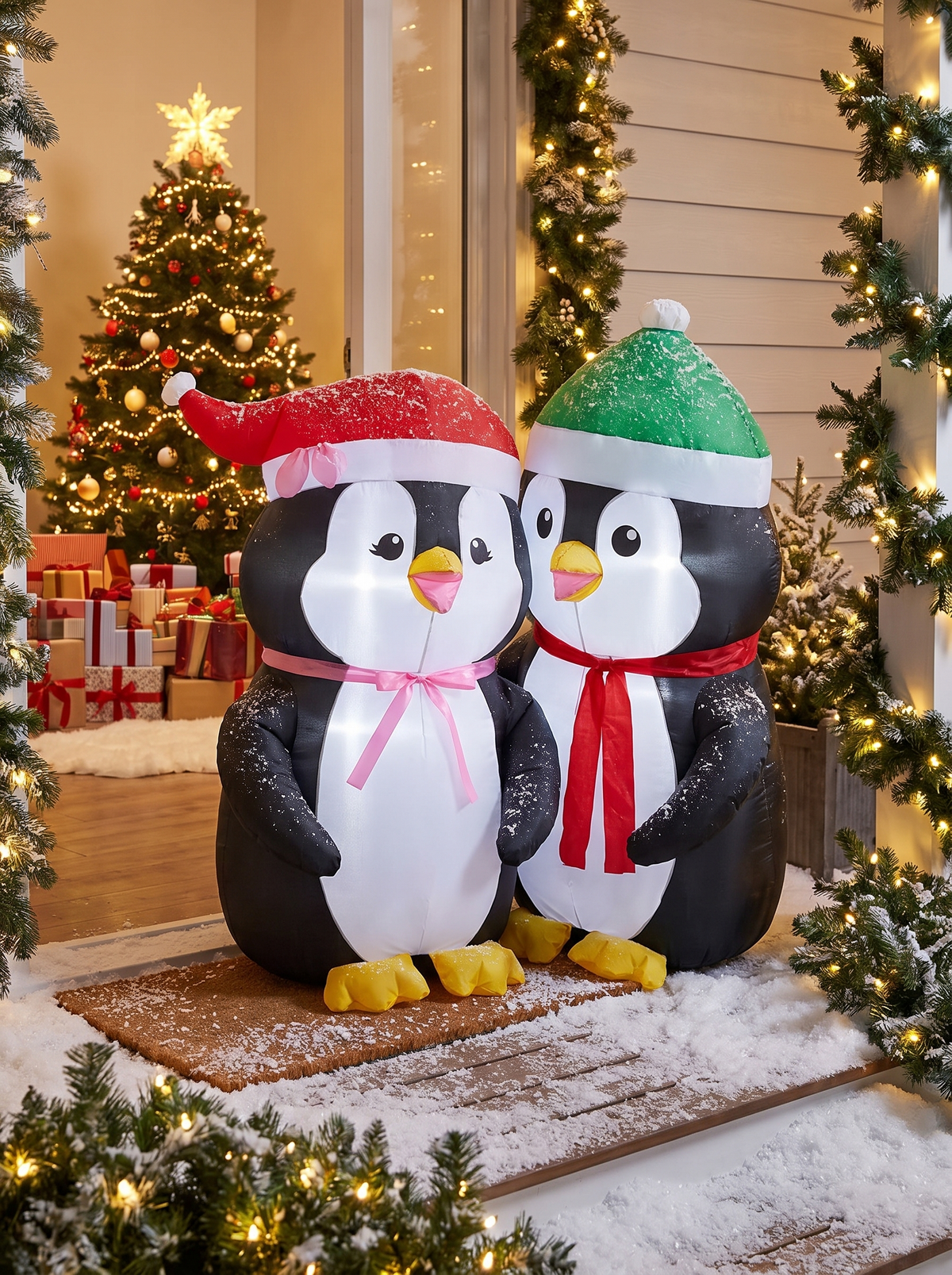 Lovers Penguins Inflatable, Easy to Place