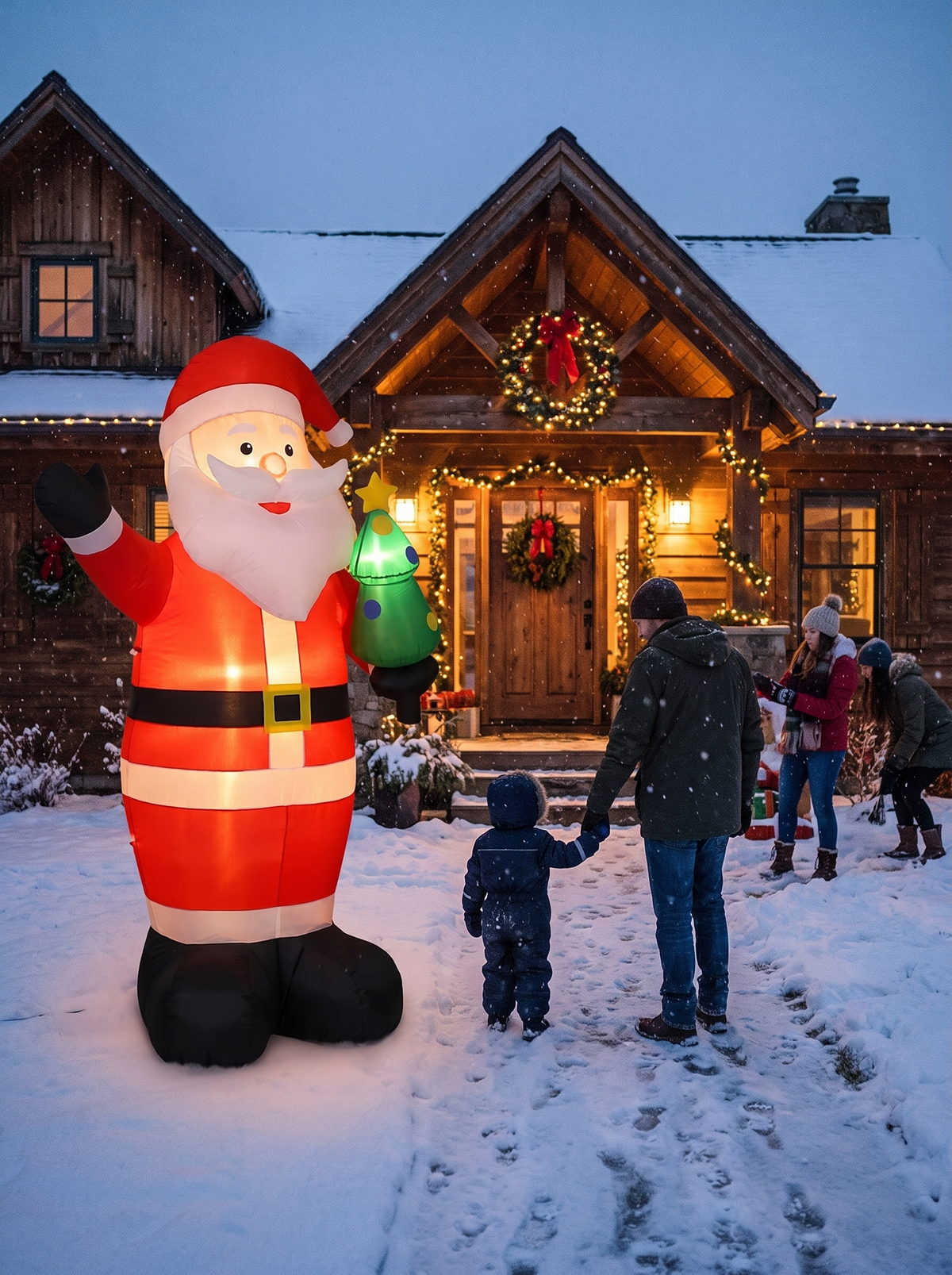 Standing Santa Claus Inflatable, A Classic Santa Welcome