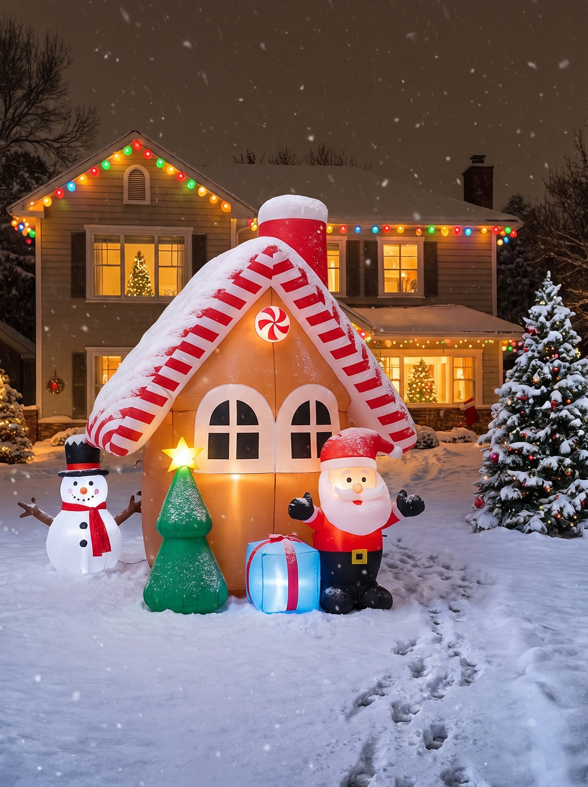 Christmas Candy House Inflatable, Tall Enough to Impress