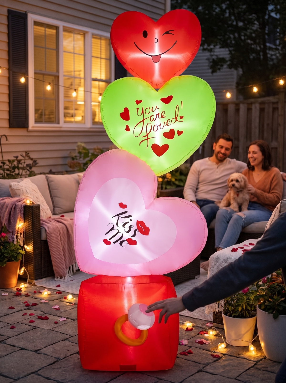Giant Hearts & Ring Box Inflatable, For Every Love Story