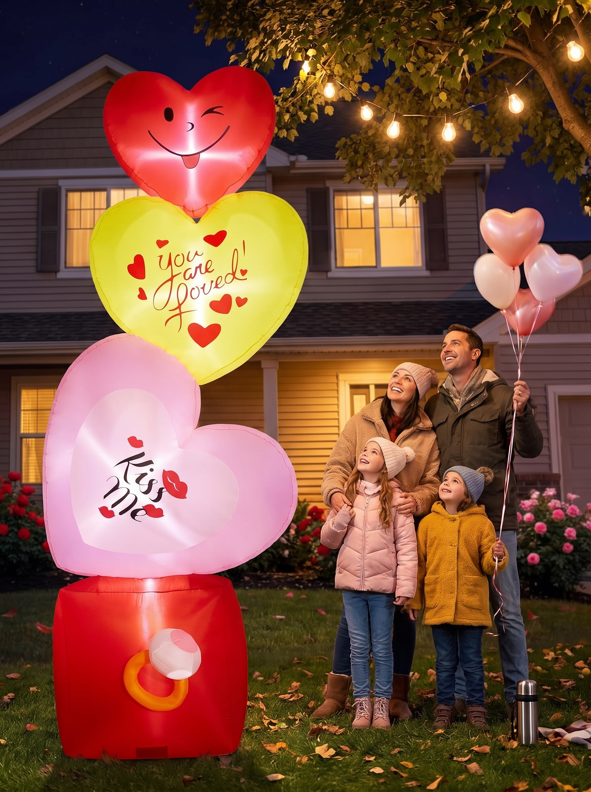 Giant Hearts & Ring Box Inflatable, Fast and Full