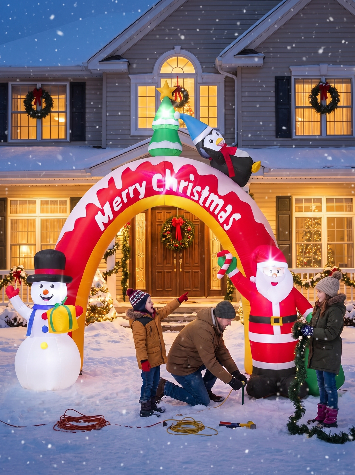 Christmas Archway Inflatable, A Grand Holiday Entrance