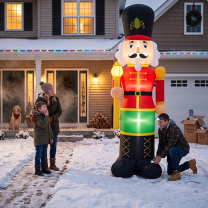14FT Inflatable Nutcracker Soldier with LED Lights