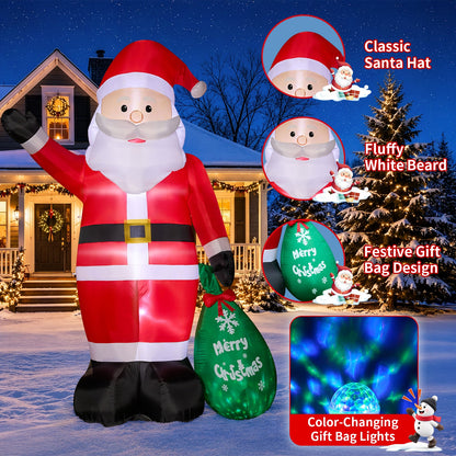 Giant Santa with Gift Bag Inflatable