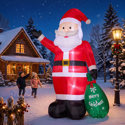 Giant Santa with Gift Bag Inflatable